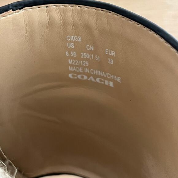 Coach Genuine Black Leather Cailin Espadrille Sandals Shoes in Ladies Size 8.5 - Picture 10 of 10